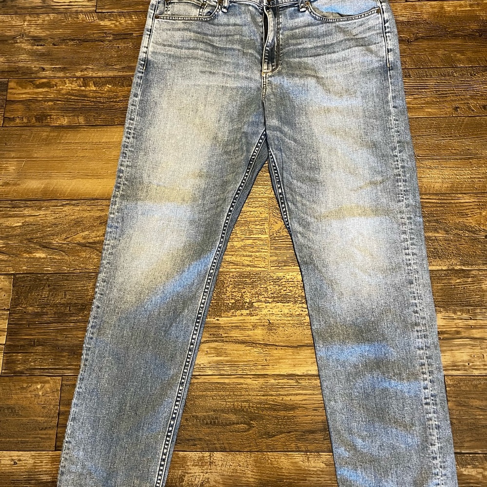 rag & bone Men's Faded Blue Slim Jeans